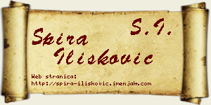 Spira Ilišković vizit kartica